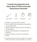 Tisane détox N°2 BIO ventre plat - Phytothérapie & Herboristerie Sensathé