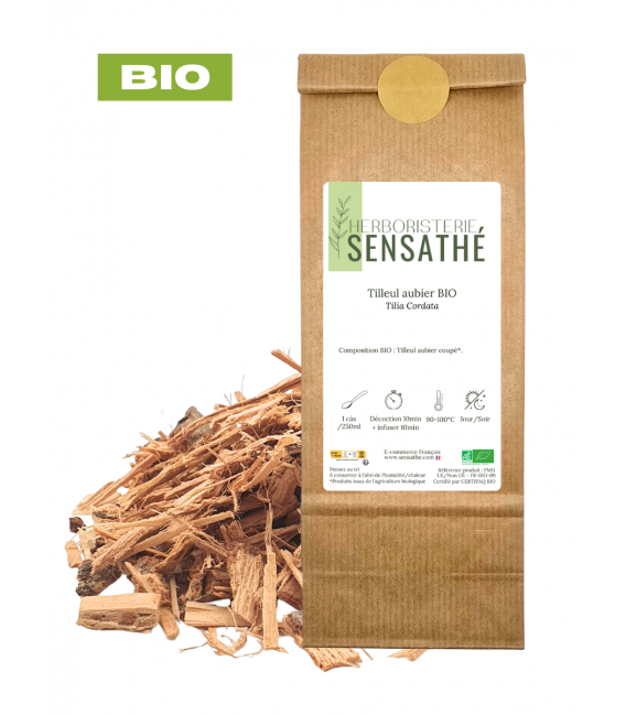 Tilleul BIO, tilia cordata, tisane tilleul - aubier coupé, plantes en vrac - Herboristerie & Phytothérapie
