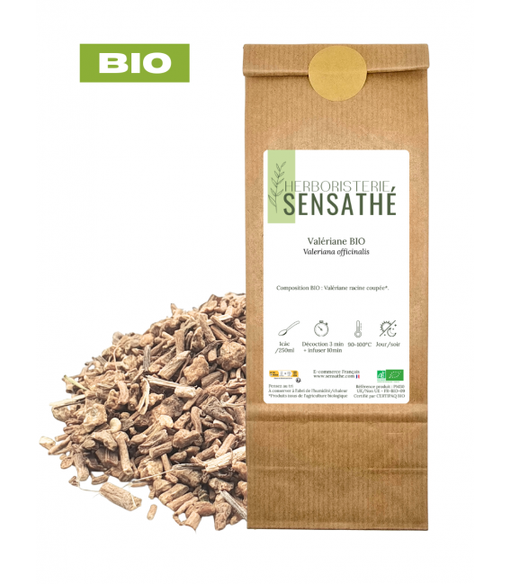 Valériane BIO, valeriana officinalis, tisane valériane - racine coupée, plantes en vrac - Herboristerie & Phytothérapie
