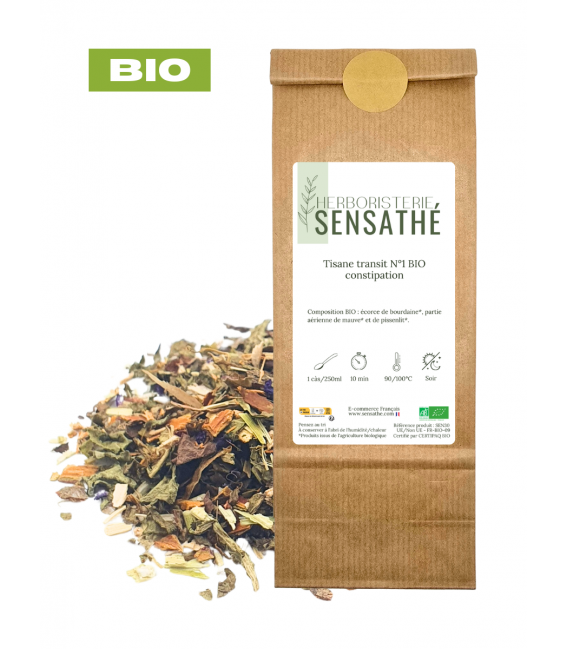 Tisane transit N°1 BIO constipation, plantes en vrac