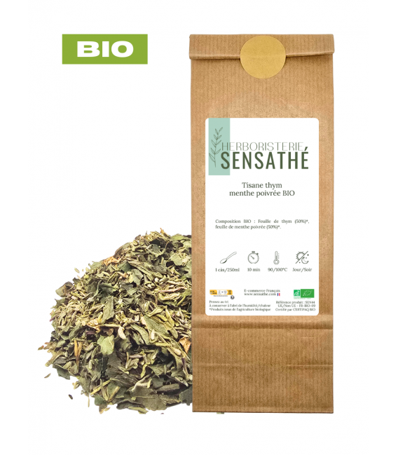 Tisane thym menthe BIO - plantes en vrac