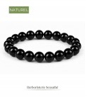 Bracelet onyx noir brillant en pierre naturelle