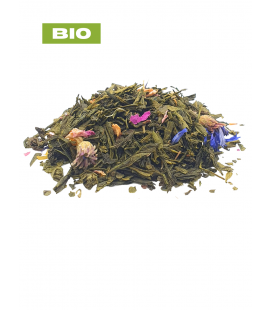 Thé vert/thé oolong - Pêche/exotique - Tisane - Produits bio