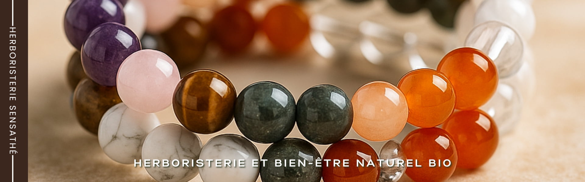 Bracelet pierre naturelle - Herboristerie Sensathé