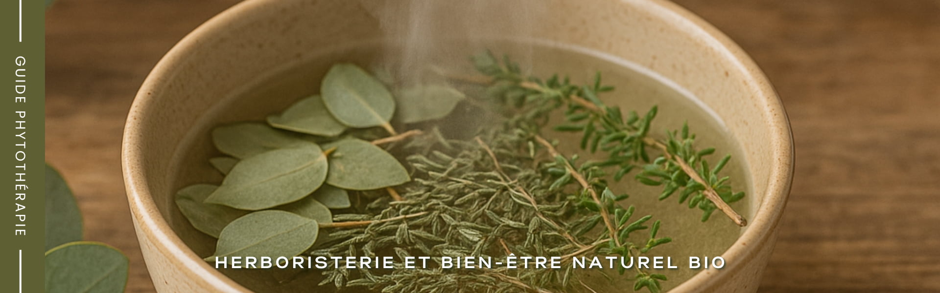 Inhalation expectorante de thym et eucalyptus - Herboristerie Sensathé