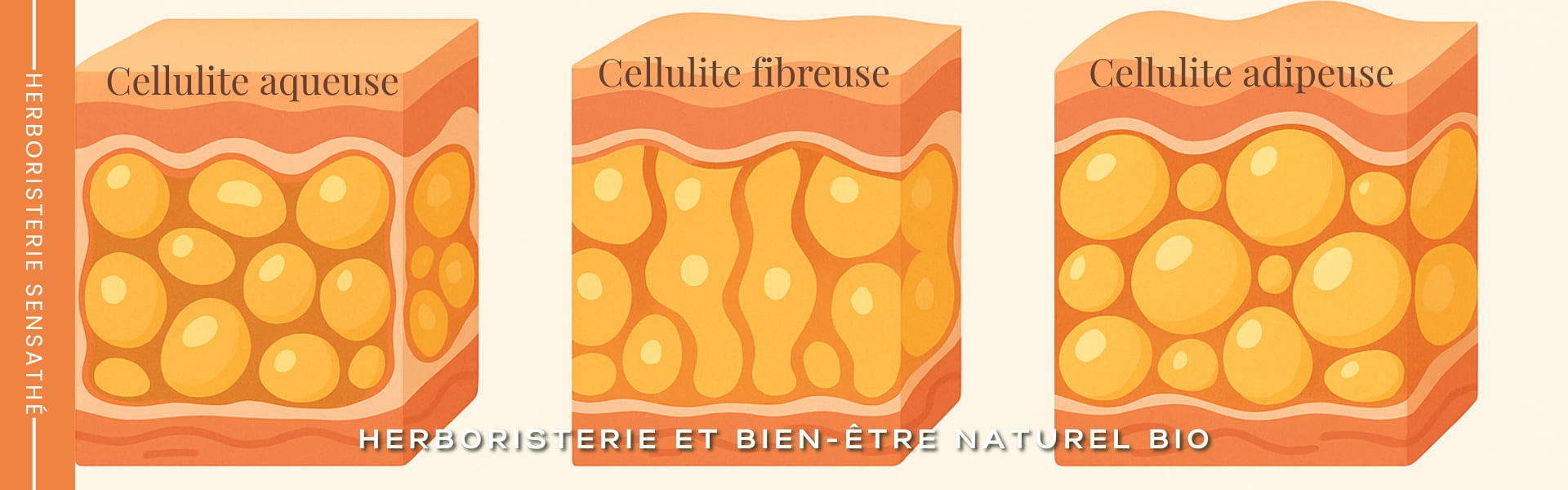Schéma cellulite - Herboristerie Sensathé