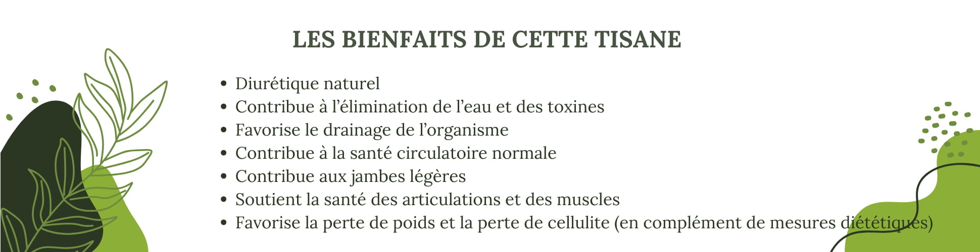 Les bienfaits de la tisane diurétique N°2 rétention d'eau